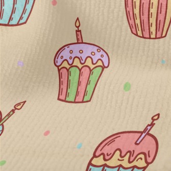 Colorful Candle Cup Cake Terry
