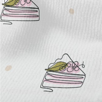 Line Doodle Cherry Cake Terry