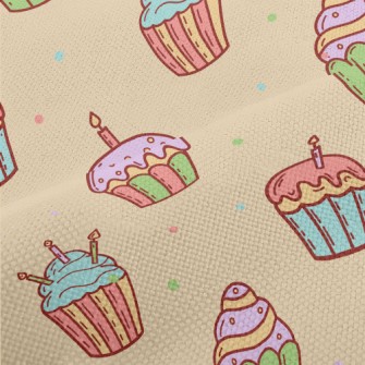 Colorful Candle Cup Cake Performance Linen
