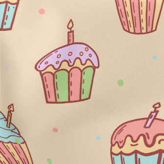 Colorful Candle Cup Cake Stretch Ponte