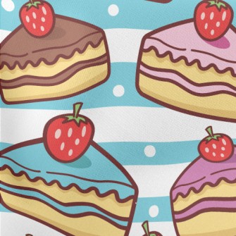Various Colors Strawberry Cake Stretch Ponte