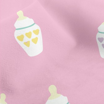 Heart Pattern Baby Bottle Micro Fleece