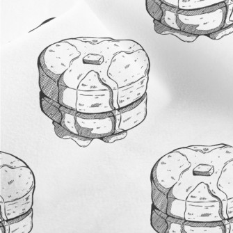 Simple Sketch Thick Muffin Micro Fleece