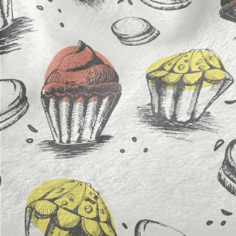 Hand Drawn Style Cupcakes Minky
