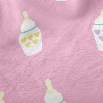 Heart Pattern Baby Bottle Minky