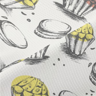 Hand Drawn Style Cupcakes Piqué