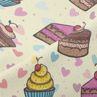 Cherry Different Flavor Cakes Piqué