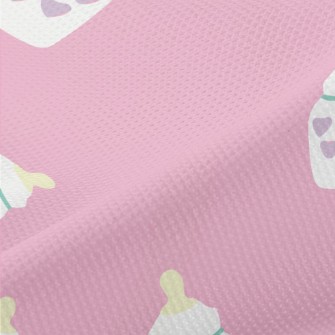 Heart Pattern Baby Bottle Piqué