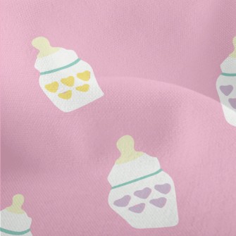 Heart Pattern Baby Bottle Lightweight Performance Linen