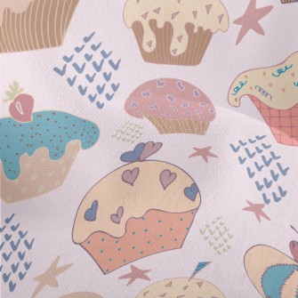 Graffiti Style Cupcakes Lightweight Performance Linen