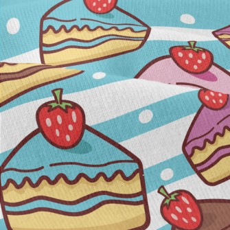 Various Colors Strawberry Cake Modern Jersey