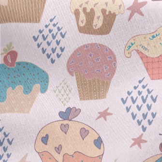 Graffiti Style Cupcakes Jersey Backed Fleece