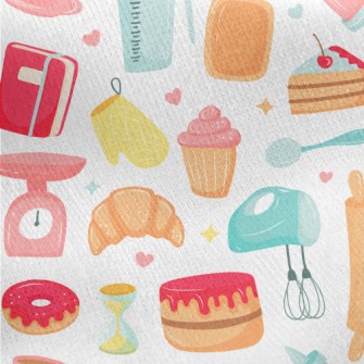 Baking Supplies And Cake Donut Jersey Backed Fleece
