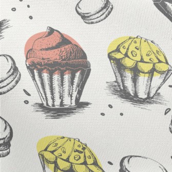 Hand Drawn Style Cupcakes Pongee