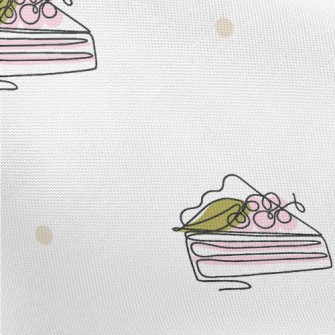 Line Doodle Cherry Cake Pongee