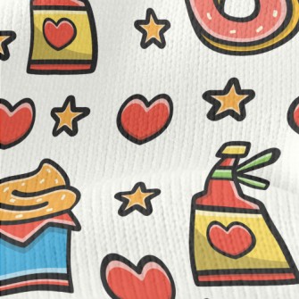 Cartoon Desserts And Cupcakes Stretch Jersey