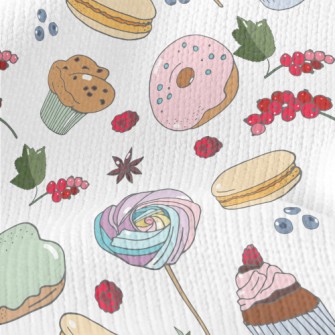 Sweets Desserts And Berries Stretch Jersey