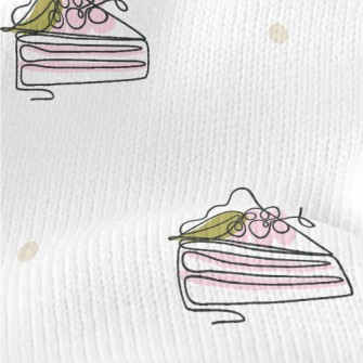 Line Doodle Cherry Cake Stretch Jersey