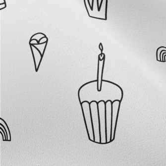 Simple Cup Cake Rainbow Hat Chiffon