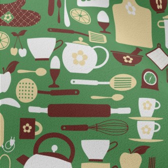 Kitchen Utensils Pattern Chiffon
