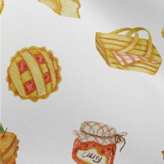 Hand Drawn Fruit Basket And Ja Chiffon