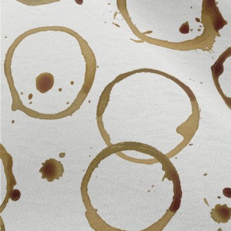 Watercolor Coffee Stain Polka  Chiffon