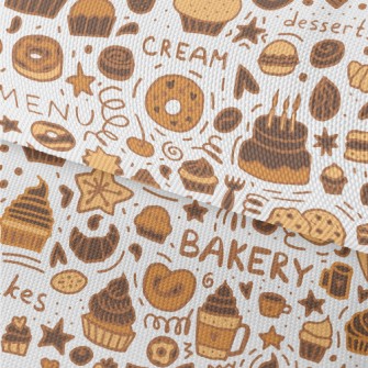 Coffee Dessert Cake Biscuits Waterproof Oxford
