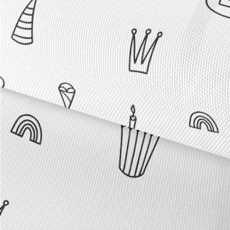 Simple Cup Cake Rainbow Hat Waterproof Oxford