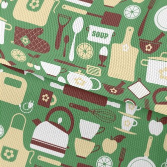 Kitchen Utensils Pattern Waterproof Oxford