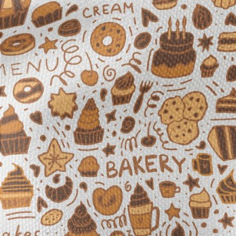 Coffee Dessert Cake Biscuits Waterproof Canvas