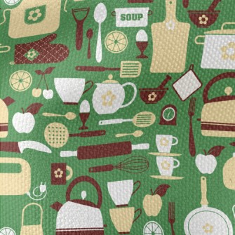 Kitchen Utensils Pattern Waterproof Canvas