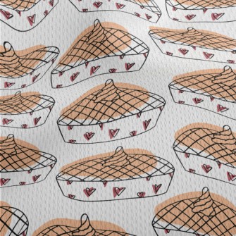 Simple Heart Pumpkin Pie Athletic Mesh Flat Back