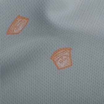 Hand Drawn Retro Mailbox Athletic Mesh Flat Back