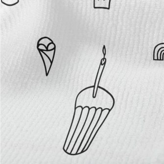 Simple Cup Cake Rainbow Hat Terry