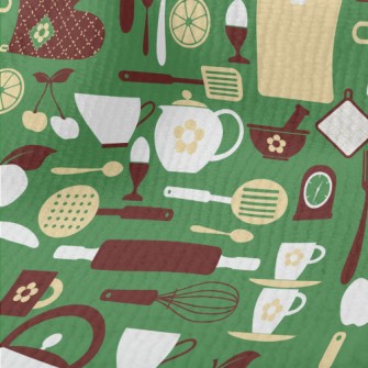 Kitchen Utensils Pattern Terry