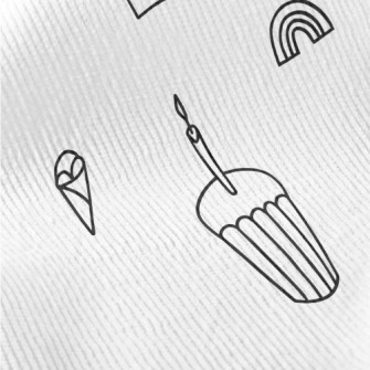 Simple Cup Cake Rainbow Hat Standard Corduroy