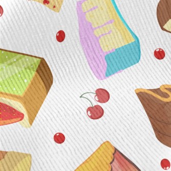 Various Cakes And Cherry Straw Standard Corduroy