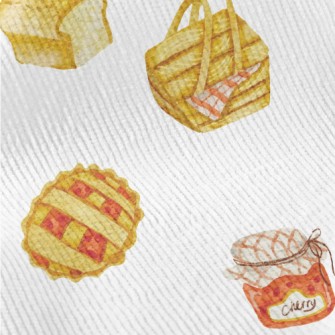 Hand Drawn Fruit Basket And Ja Standard Corduroy