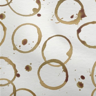 Watercolor Coffee Stain Polka  Dobby