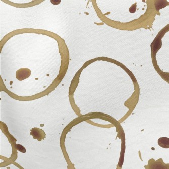 Watercolor Coffee Stain Polka  Stretch Ponte