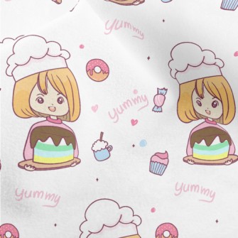 Chef Girl Making Cakes And Des Micro Fleece