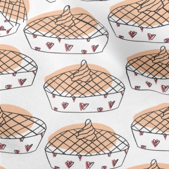 Simple Heart Pumpkin Pie Micro Fleece