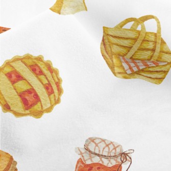 Hand Drawn Fruit Basket And Ja Micro Fleece