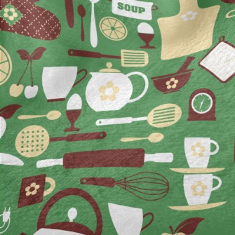 Kitchen Utensils Pattern Minky