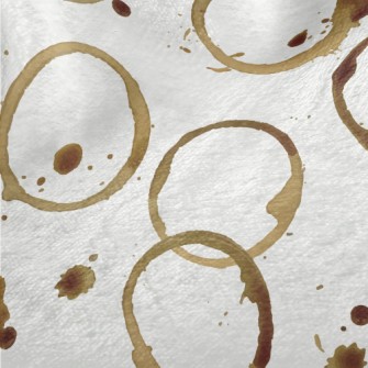 Watercolor Coffee Stain Polka  Minky