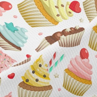 Cup Cakes Of Various Flavors Piqué