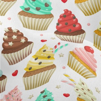 Cup Cakes Of Various Flavors Lightweight Performance Linen