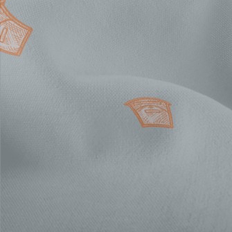 Hand Drawn Retro Mailbox Lightweight Performance Linen