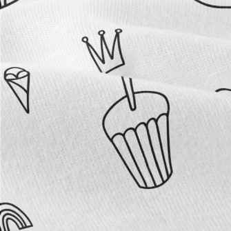 Simple Cup Cake Rainbow Hat Modern Jersey