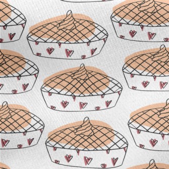 Simple Heart Pumpkin Pie Jersey Backed Fleece